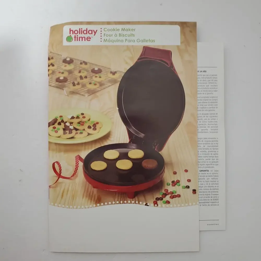 Holiday Time Cookie Maker Electric Red & Black Open Box NEW